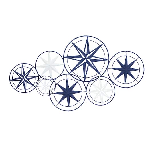 Blue Iron Contemporary Wall Decor, 26" x 48" x 1"